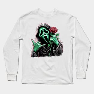 Ghostface Call Me valentines Scream Movie Long Sleeve T-Shirt